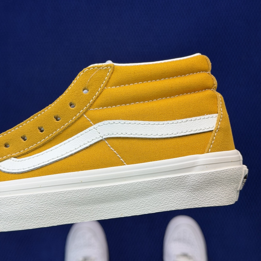 虎扑版！Vans Sk8-Mid 中帮 020V纯原级别外贸订单！万斯经典 硫化帆布板鞋正品海鸥线 鞋头