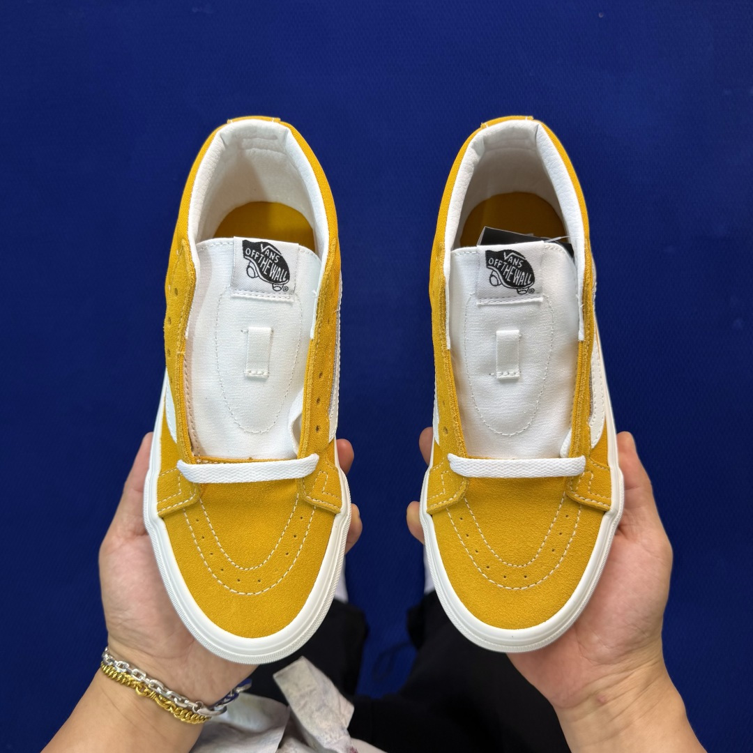 虎扑版！Vans Sk8-Mid 中帮 020V纯原级别外贸订单！万斯经典 硫化帆布板鞋正品海鸥线 鞋头