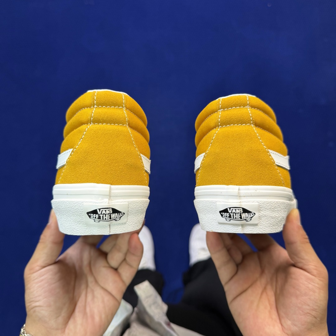 虎扑版！Vans Sk8-Mid 中帮 020V纯原级别外贸订单！万斯经典 硫化帆布板鞋正品海鸥线 鞋头