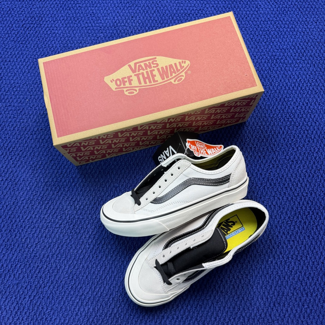 虎扑版！Vans Style 36 低帮 045V纯原级别外贸订单！万斯经典 硫化帆布板鞋正品海鸥线 鞋