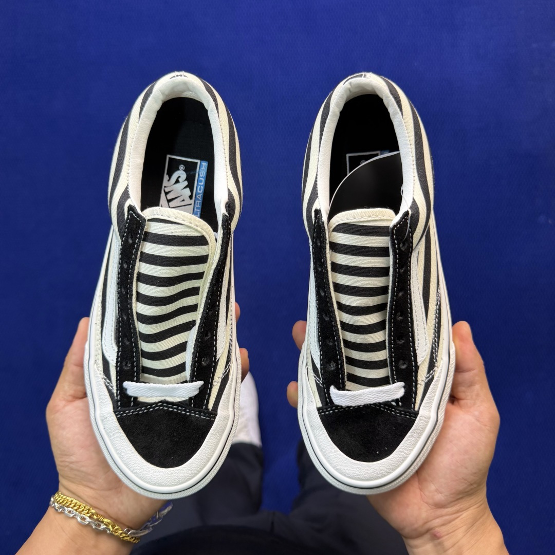 虎扑版！Vans Style 36 低帮 070V纯原级别外贸订单！万斯经典 硫化帆布板鞋正品海鸥线 鞋