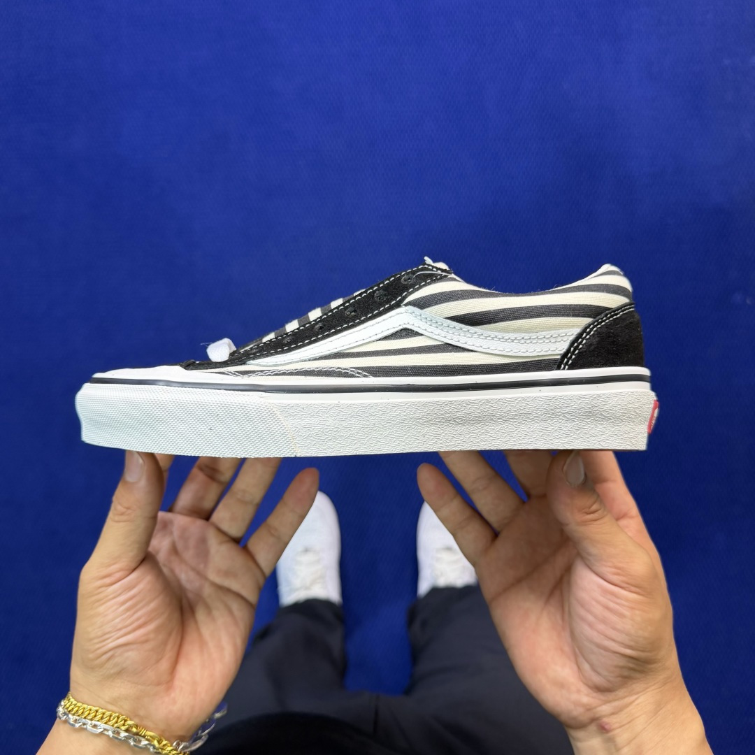 虎扑版！Vans Style 36 低帮 070V纯原级别外贸订单！万斯经典 硫化帆布板鞋正品海鸥线 鞋