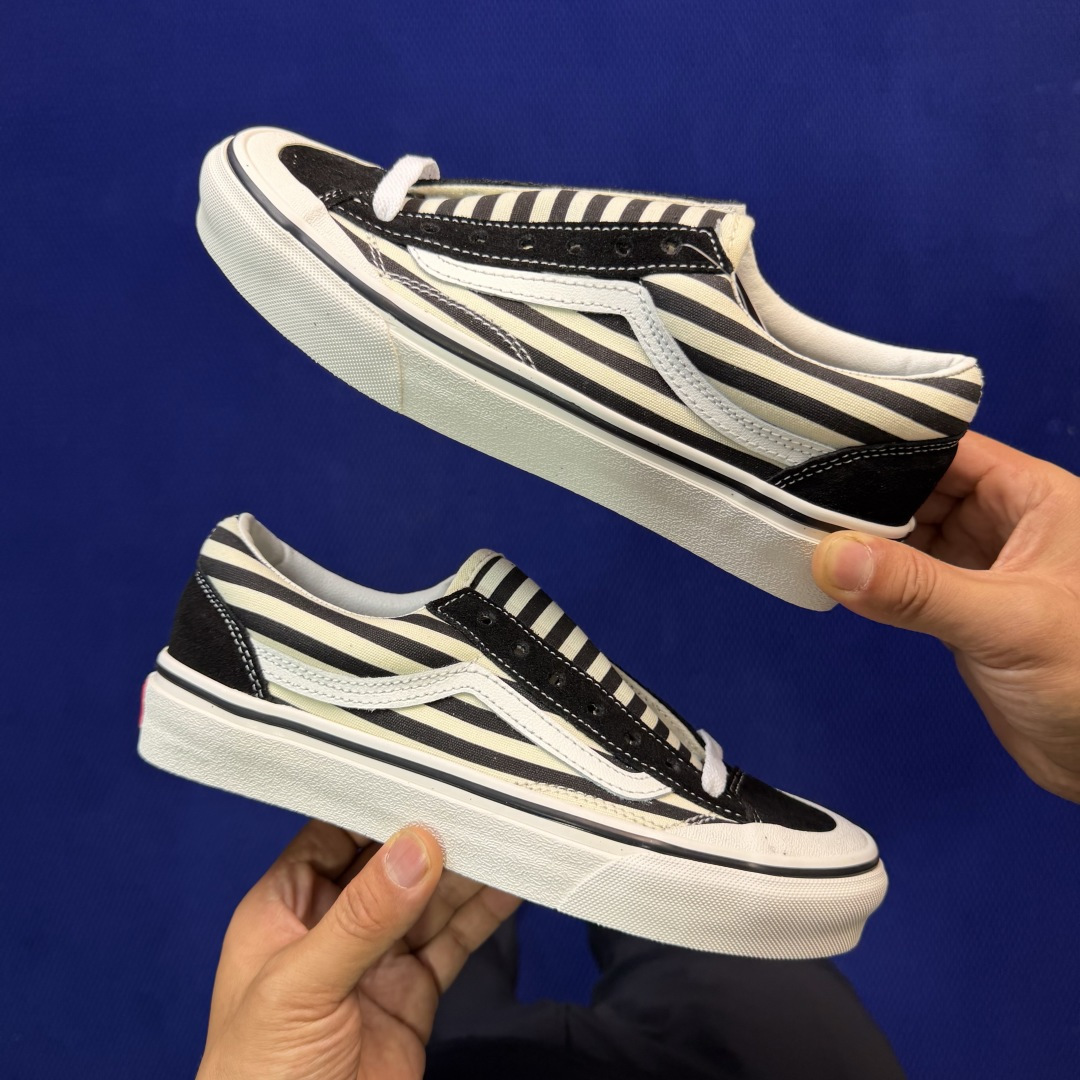 虎扑版！Vans Style 36 低帮 070V纯原级别外贸订单！万斯经典 硫化帆布板鞋正品海鸥线 鞋