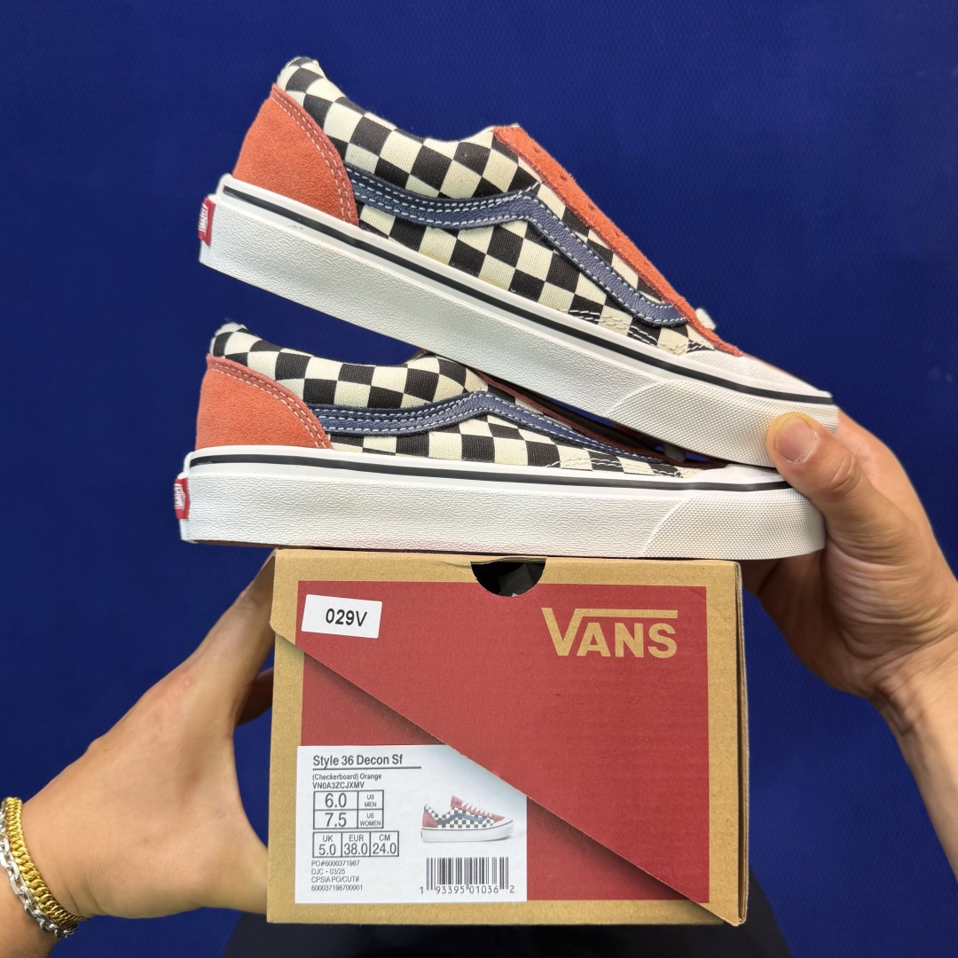 虎扑版！Vans Style 36 低帮 029V纯原级别外贸订单！万斯经典 硫化帆布板鞋正品海鸥线 鞋