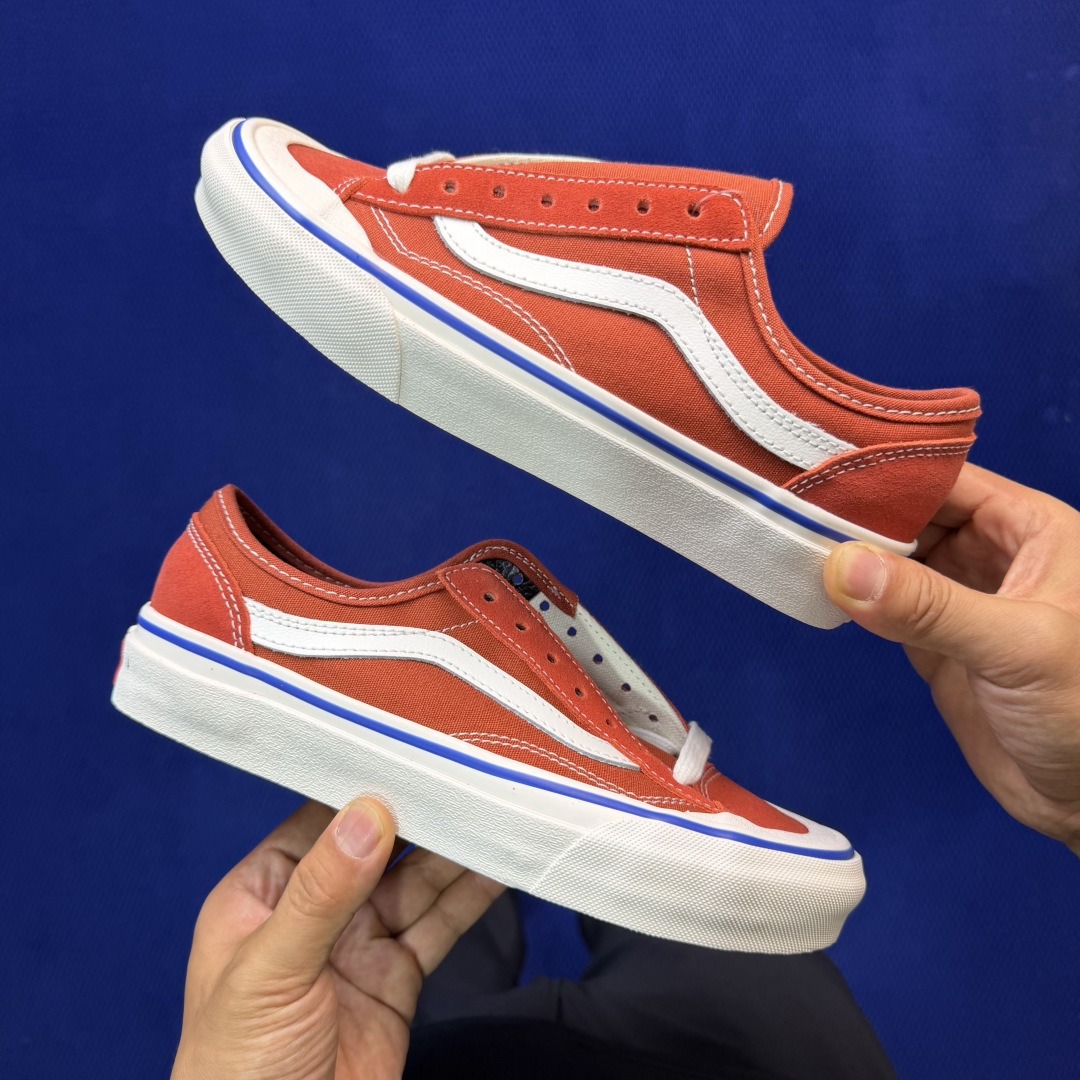虎扑版！Vans Style 36 低帮 028V纯原级别外贸订单！万斯经典 硫化帆布板鞋正品海鸥线 鞋