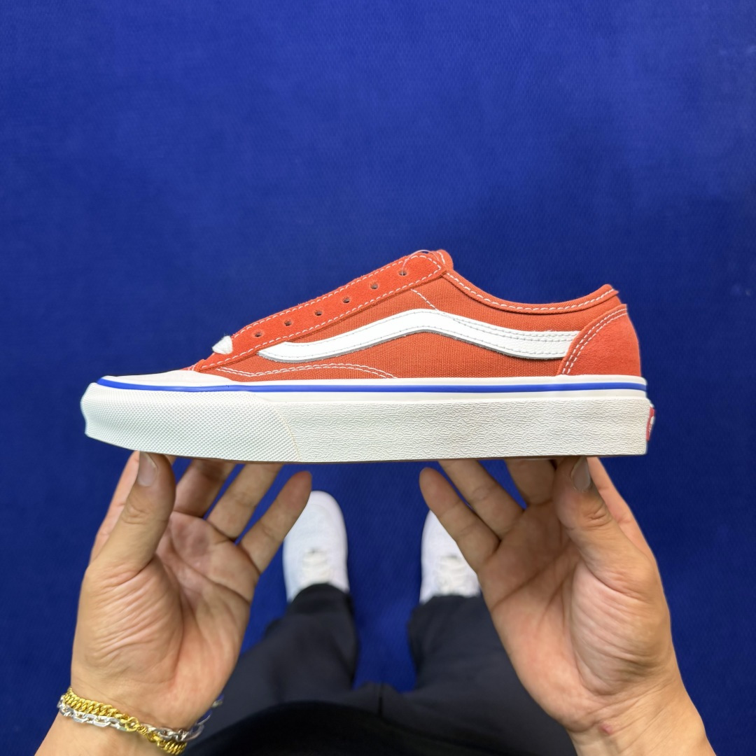 虎扑版！Vans Style 36 低帮 028V纯原级别外贸订单！万斯经典 硫化帆布板鞋正品海鸥线 鞋