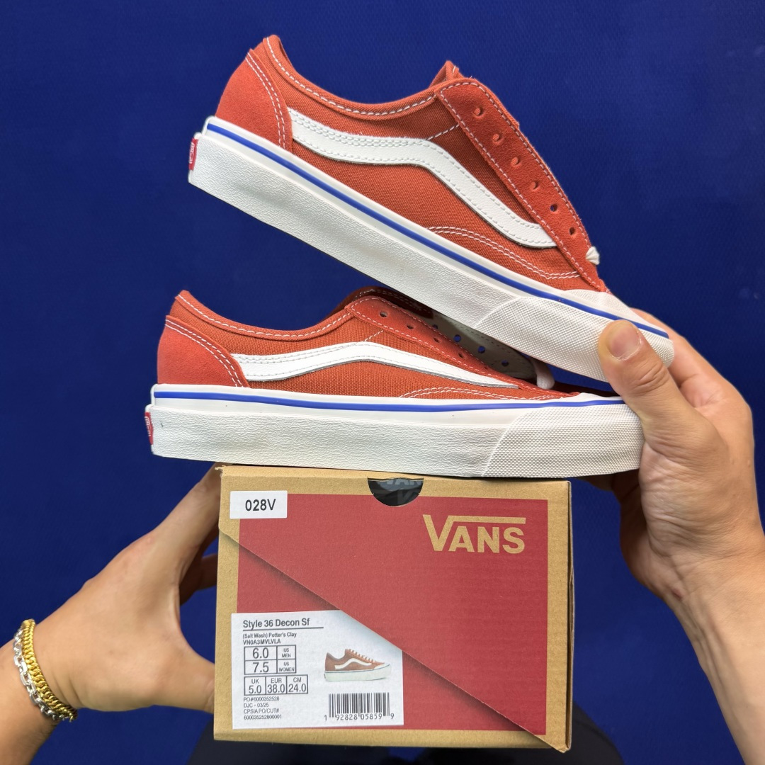 虎扑版！Vans Style 36 低帮 028V纯原级别外贸订单！万斯经典 硫化帆布板鞋正品海鸥线 鞋