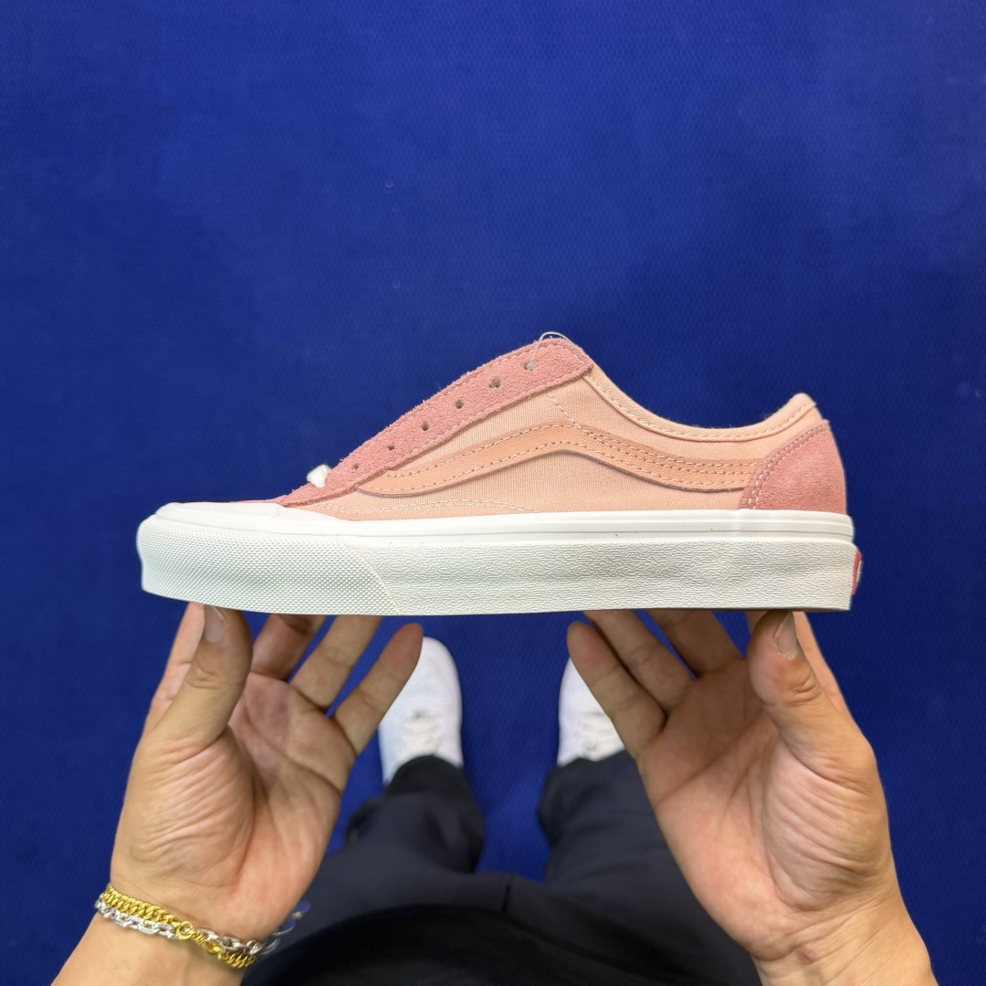 虎扑版！Vans Style 36 低帮 075V纯原级别外贸订单！万斯经典 硫化帆布板鞋正品海鸥线 鞋