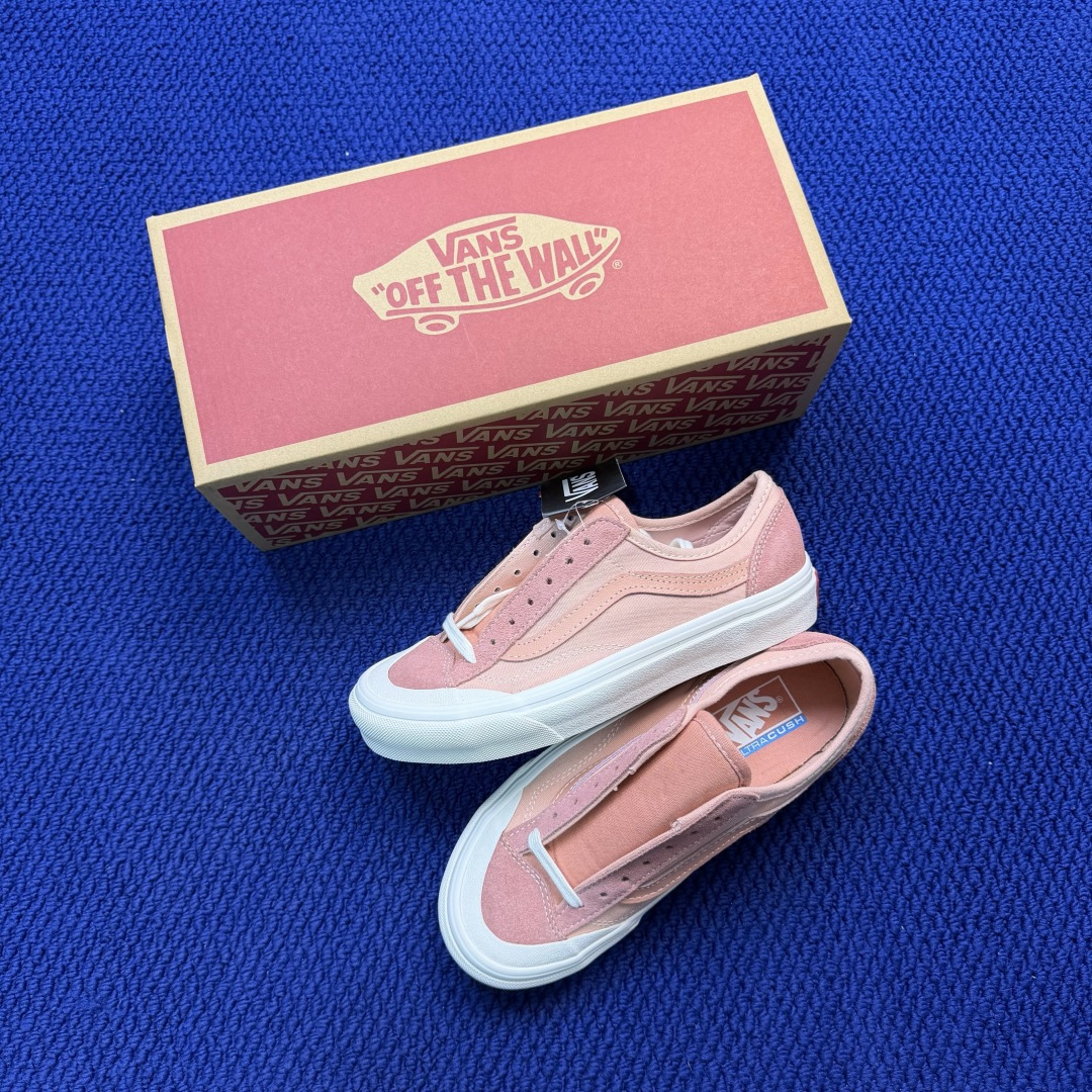 虎扑版！Vans Style 36 低帮 075V纯原级别外贸订单！万斯经典 硫化帆布板鞋正品海鸥线 鞋