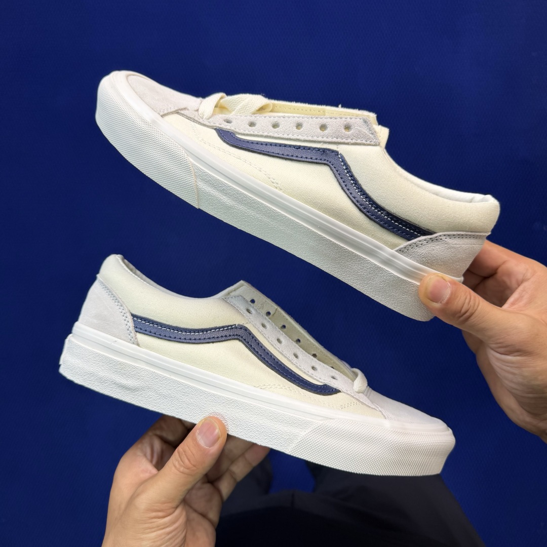 虎扑版！Vans Style 36 低帮 006V纯原级别外贸订单！万斯经典 硫化帆布板鞋正品海鸥线 鞋