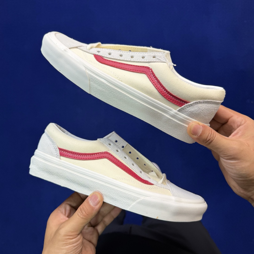 虎扑版！Vans Style 36 低帮 007V纯原级别外贸订单！万斯经典 硫化帆布板鞋正品海鸥线 鞋
