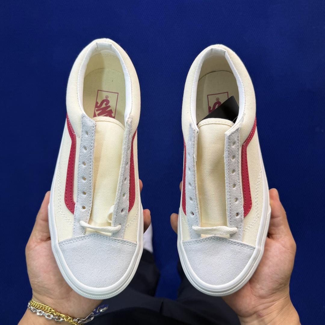 虎扑版！Vans Style 36 低帮 007V纯原级别外贸订单！万斯经典 硫化帆布板鞋正品海鸥线 鞋