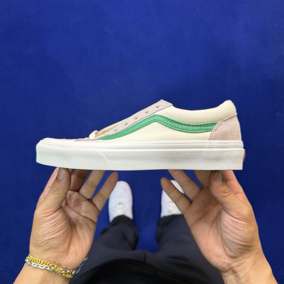 虎扑版！Vans Style 36 低帮 017V纯原级别外贸订单！万斯经典 硫化帆布板鞋正品海鸥线 鞋