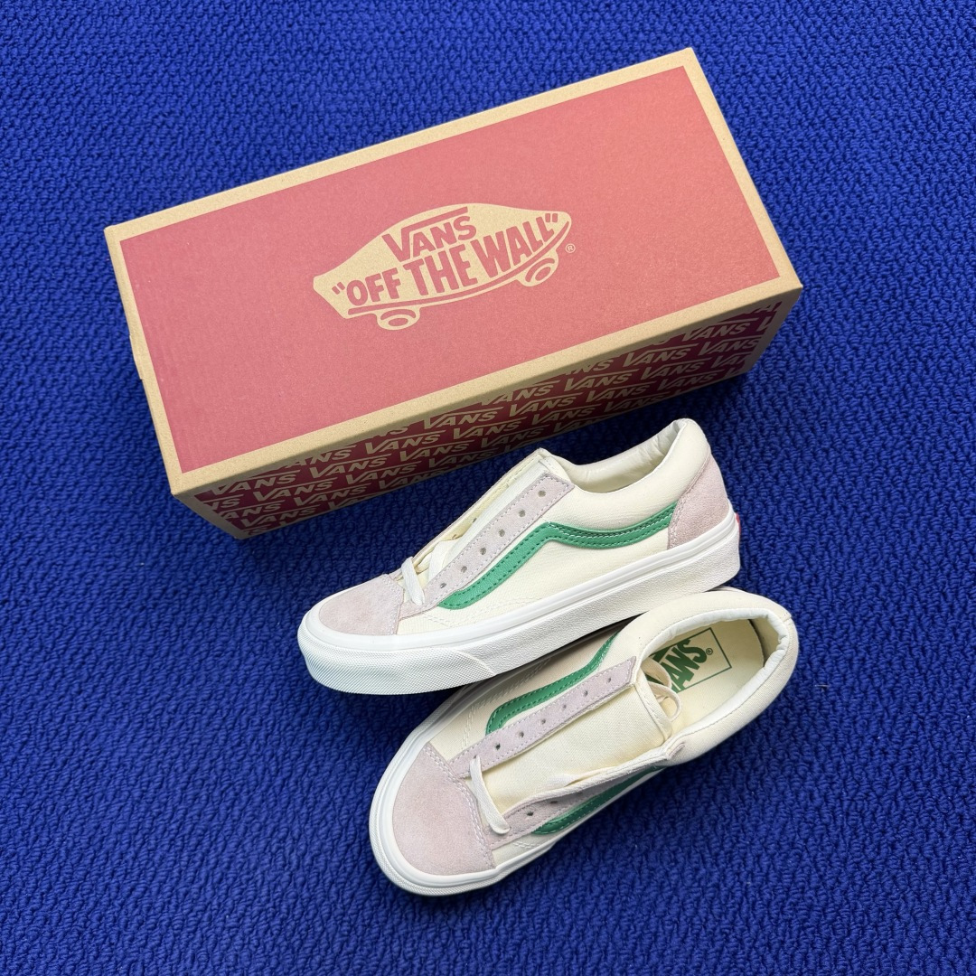 虎扑版！Vans Style 36 低帮 017V纯原级别外贸订单！万斯经典 硫化帆布板鞋正品海鸥线 鞋