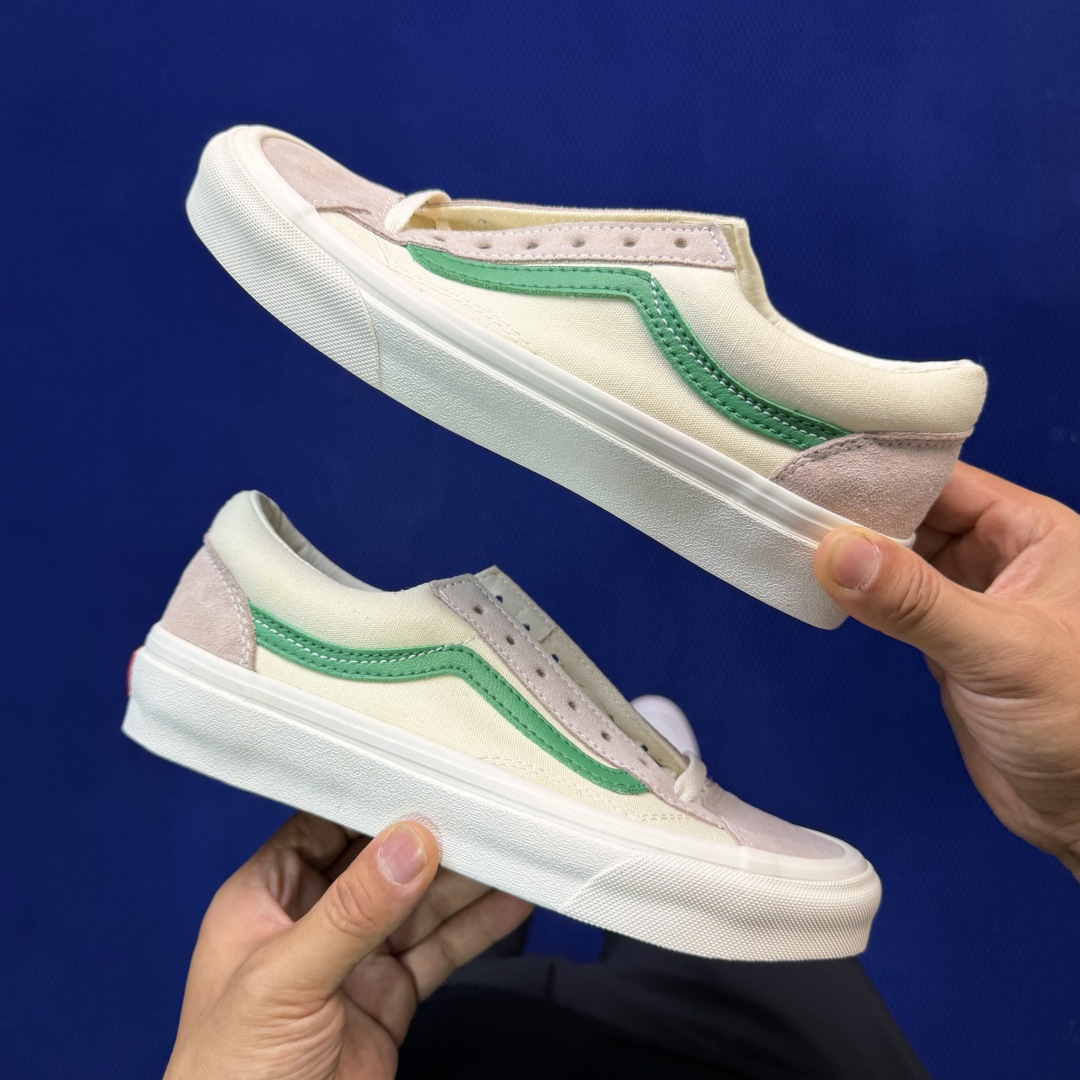 虎扑版！Vans Style 36 低帮 017V纯原级别外贸订单！万斯经典 硫化帆布板鞋正品海鸥线 鞋