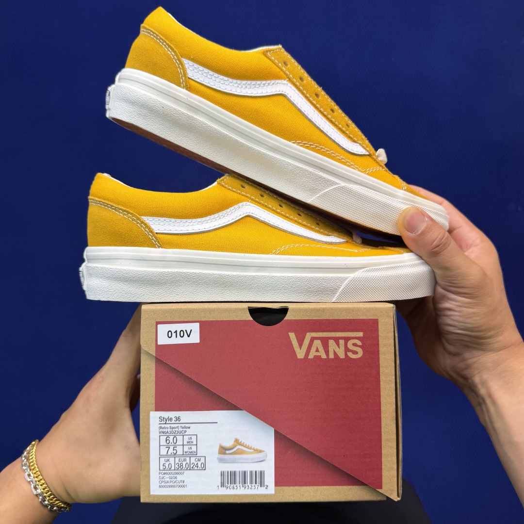 虎扑版！Vans Style 36 低帮 010V纯原级别外贸订单！万斯经典 硫化帆布板鞋正品海鸥线 鞋