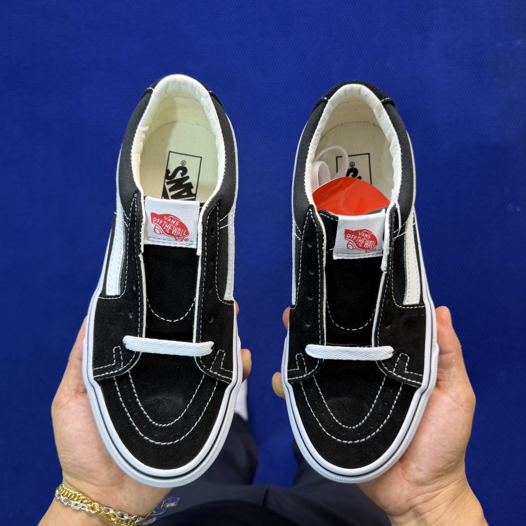 虎扑版！Vans Sk8-Low 低帮 111V纯原级别外贸订单！万斯经典 硫化帆布板鞋正品海鸥线 鞋头