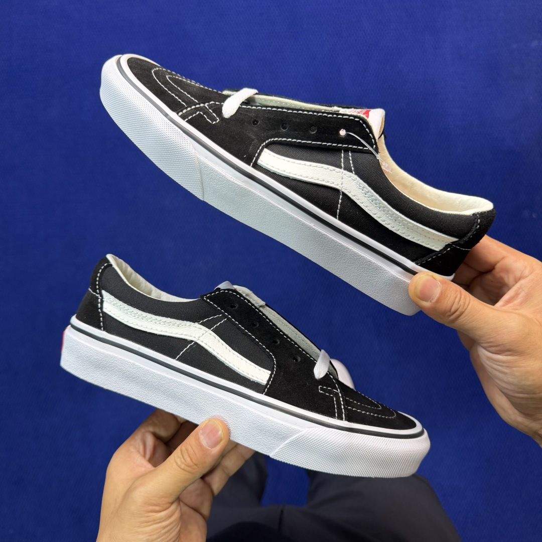 虎扑版！Vans Sk8-Low 低帮 111V纯原级别外贸订单！万斯经典 硫化帆布板鞋正品海鸥线 鞋头
