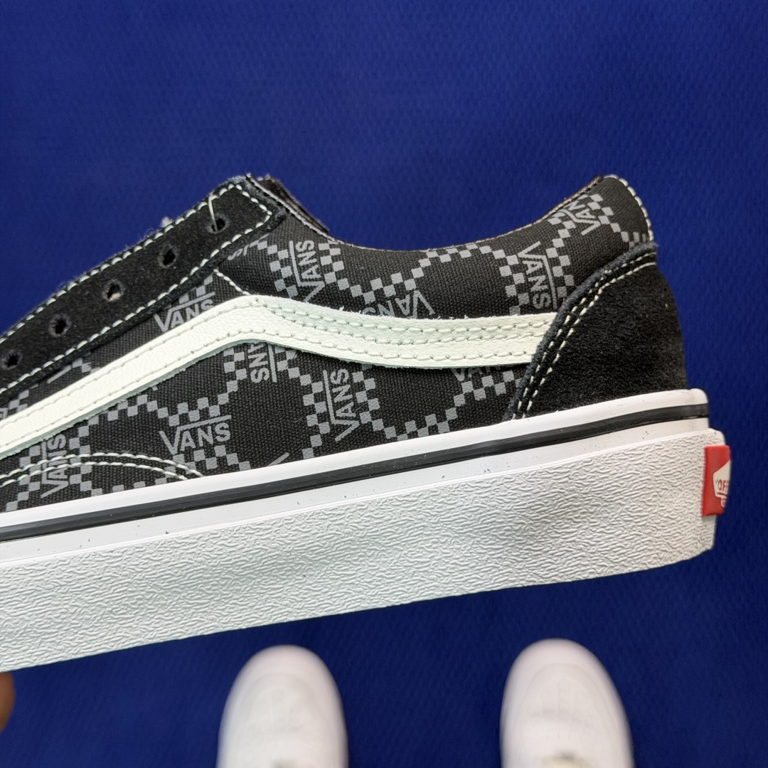 虎扑版！Vans Old Skool 低帮 122V纯原级别外贸订单！万斯经典 硫化帆布板鞋正品海鸥线 