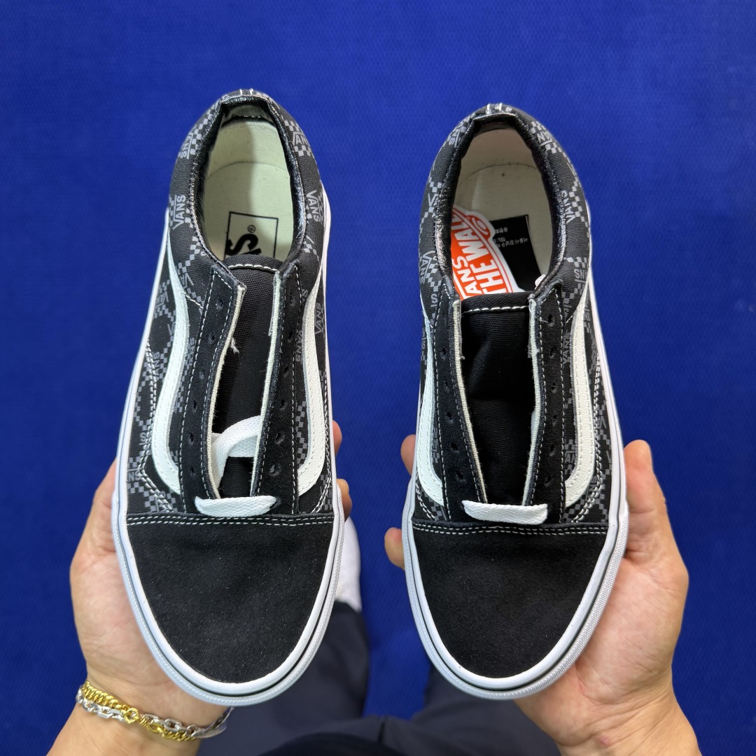 虎扑版！Vans Old Skool 低帮 122V纯原级别外贸订单！万斯经典 硫化帆布板鞋正品海鸥线 