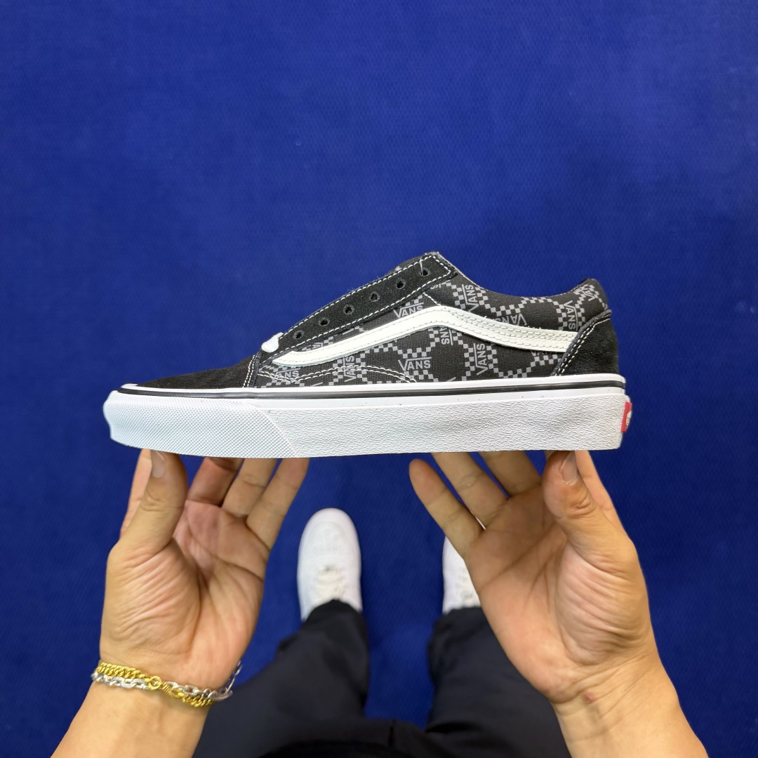 虎扑版！Vans Old Skool 低帮 122V纯原级别外贸订单！万斯经典 硫化帆布板鞋正品海鸥线 
