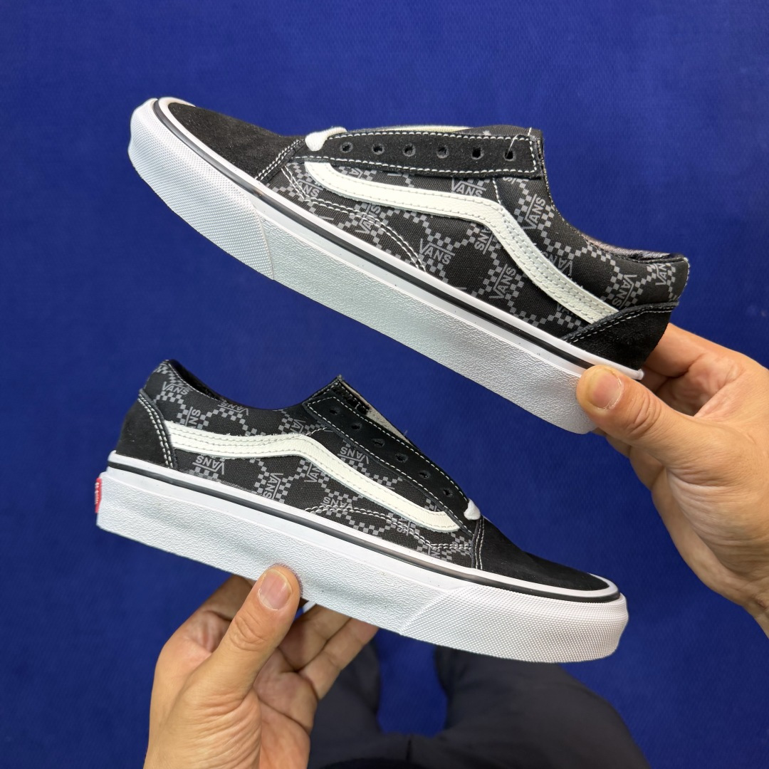 虎扑版！Vans Old Skool 低帮 122V纯原级别外贸订单！万斯经典 硫化帆布板鞋正品海鸥线 