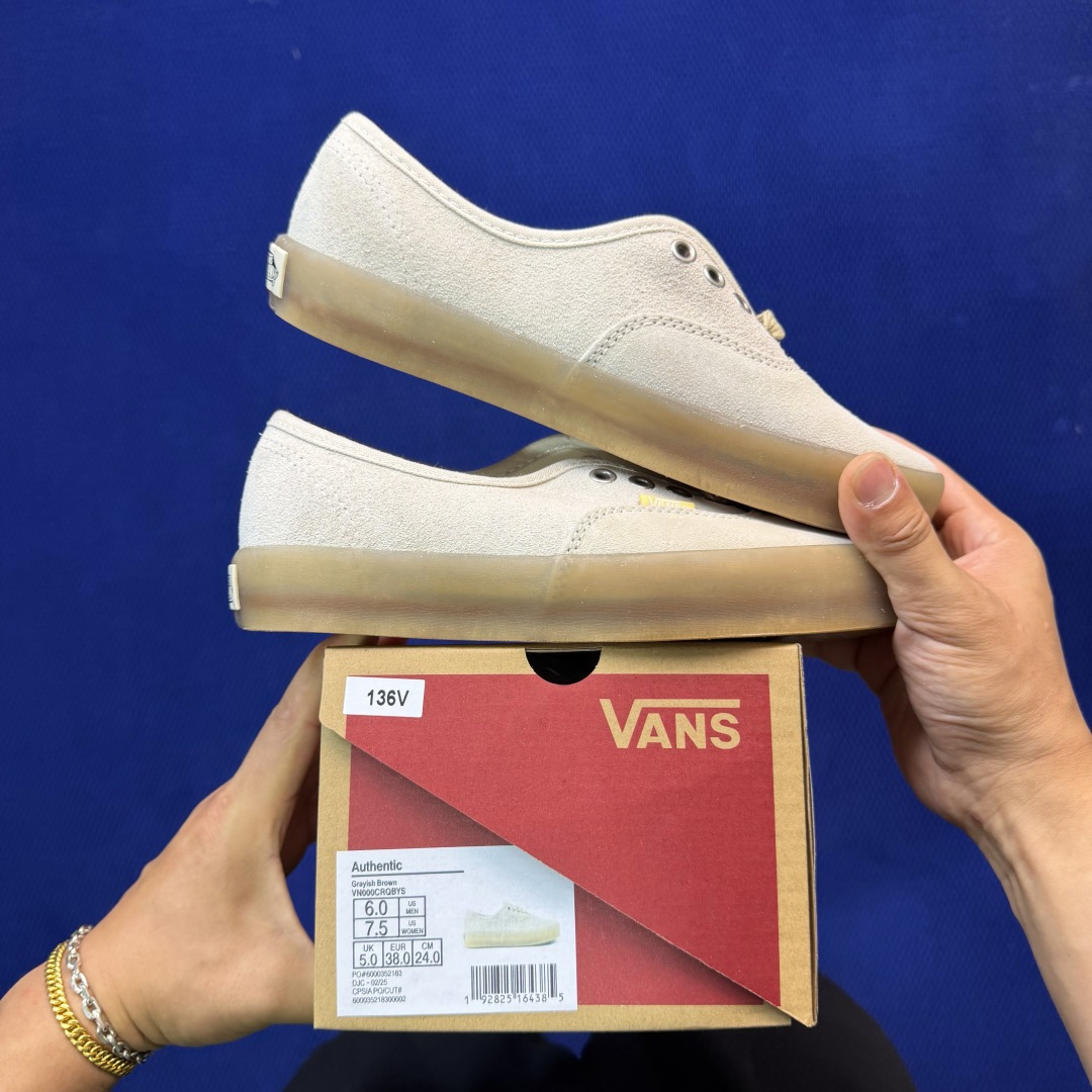 虎扑版！Vans Authentic 安纳海姆 136V纯原级别外贸订单！万斯经典 硫化帆布板鞋正品海鸥