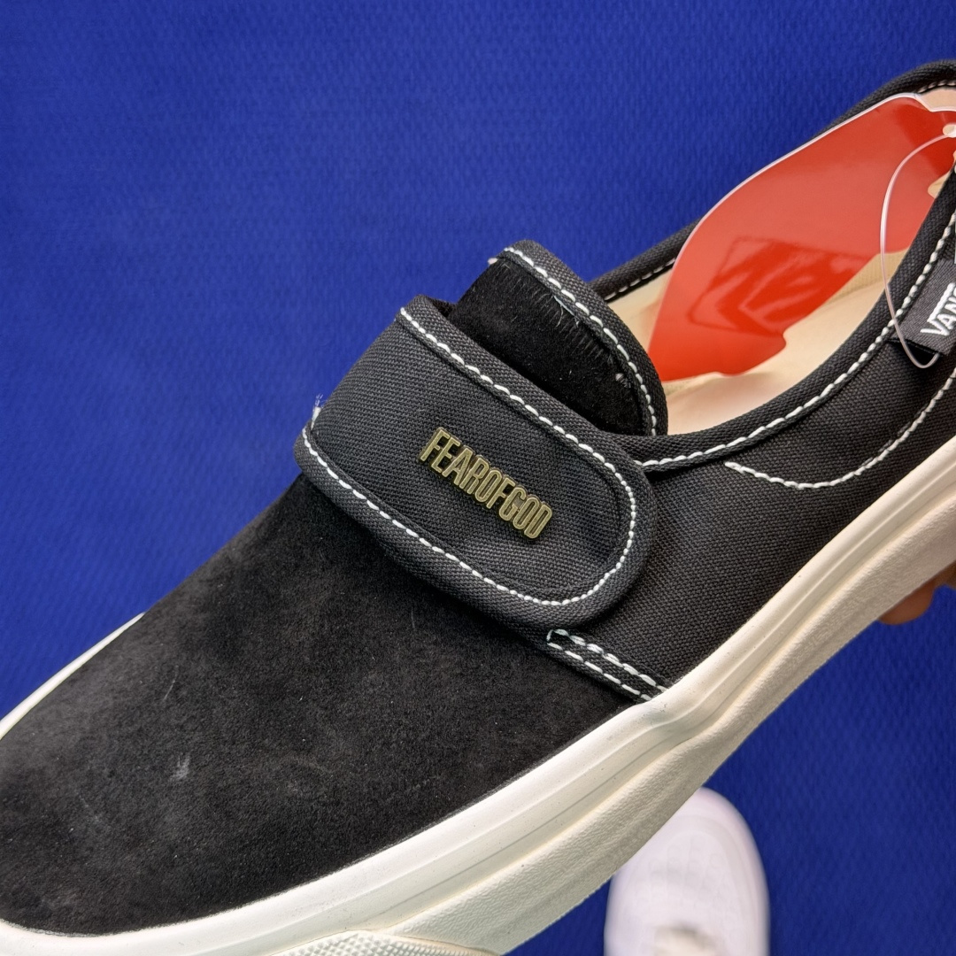 虎扑版！Vans Slip-On 绑带低帮 147VFOG联名米白纯原级别外贸订单！万斯经典 硫化帆布板