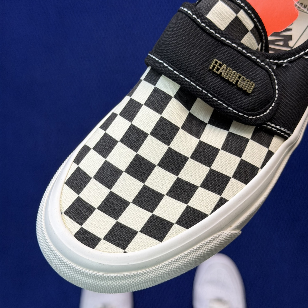 虎扑版！Vans Slip-On 绑带低帮 150VFOG联名米白纯原级别外贸订单！万斯经典 硫化帆布板