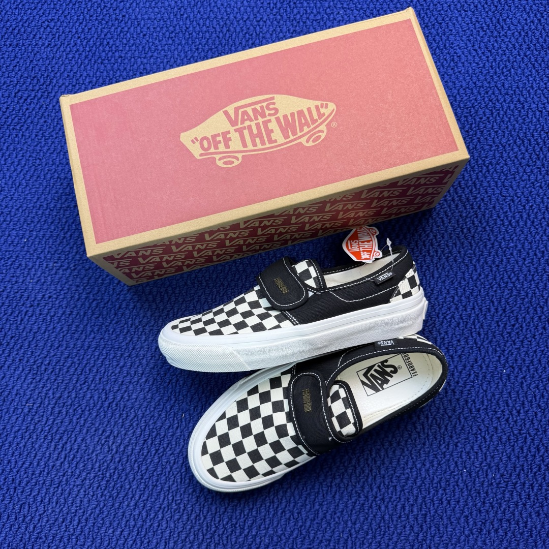 虎扑版！Vans Slip-On 绑带低帮 150VFOG联名米白纯原级别外贸订单！万斯经典 硫化帆布板