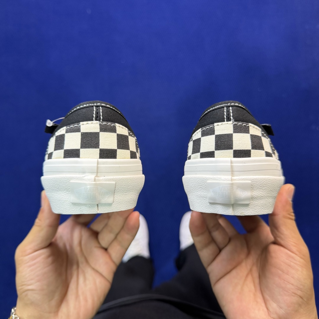 虎扑版！Vans Slip-On 绑带低帮 150VFOG联名米白纯原级别外贸订单！万斯经典 硫化帆布板
