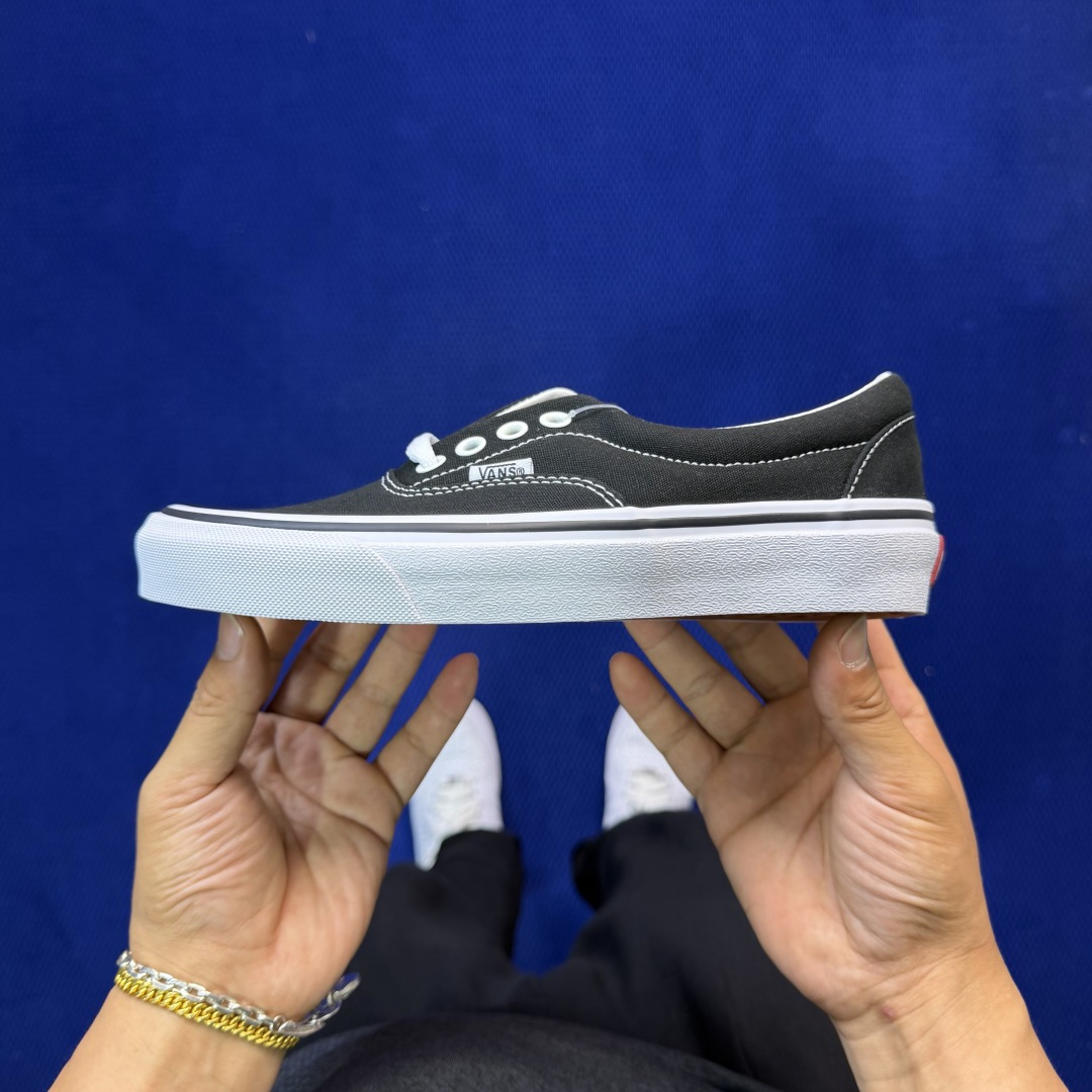 虎扑版！Vans Era 低帮 A08V纯原级别外贸订单！万斯经典 硫化帆布板鞋正品海鸥线 鞋头包边完美