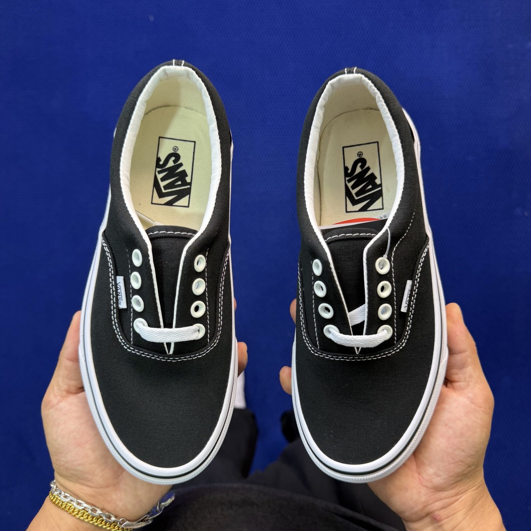 虎扑版！Vans Era 低帮 A08V纯原级别外贸订单！万斯经典 硫化帆布板鞋正品海鸥线 鞋头包边完美