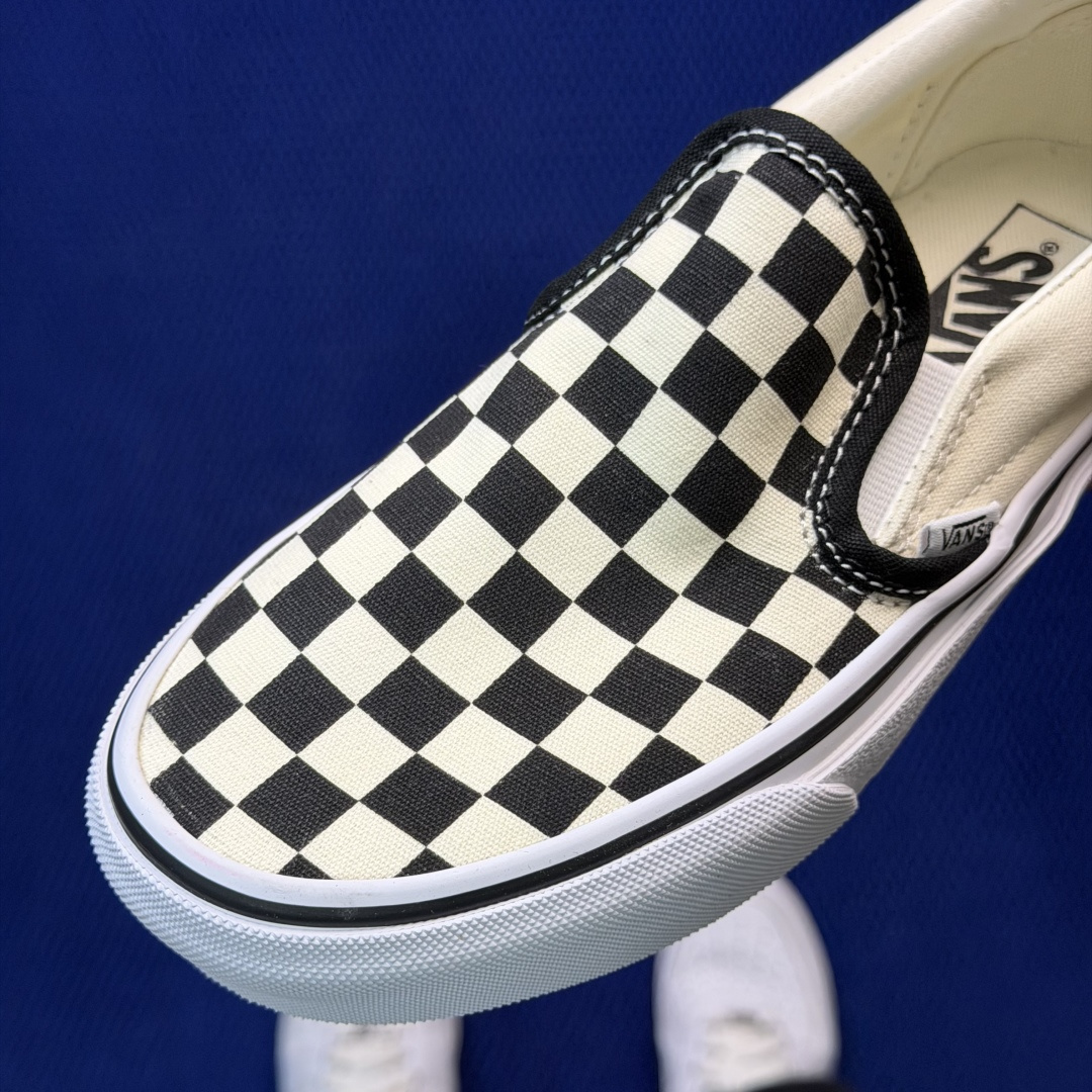 虎扑版！Vans Slip-On 低帮 042VDior联名米白纯原级别外贸订单！万斯经典 硫化帆布板鞋