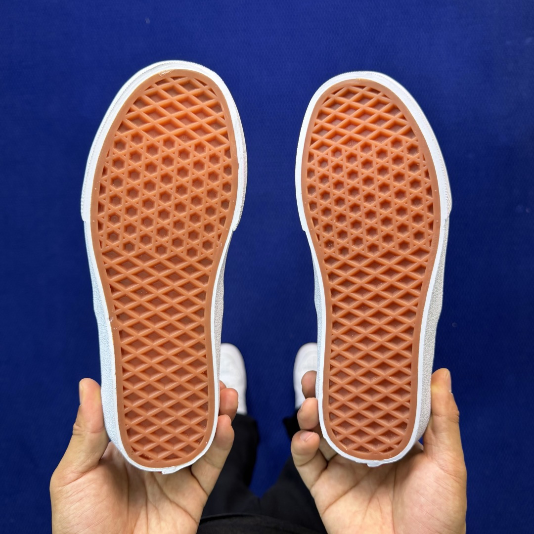 虎扑版！Vans Slip-On 低帮 042VDior联名米白纯原级别外贸订单！万斯经典 硫化帆布板鞋