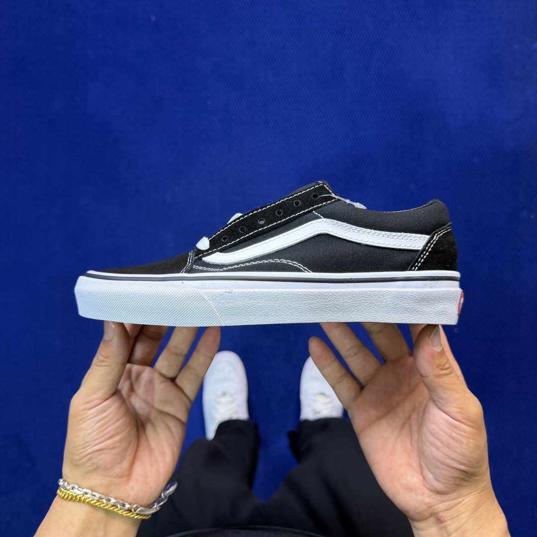 虎扑版！Vans Old Skool 低帮 085V纯原级别外贸订单！万斯经典 硫化帆布板鞋正品海鸥线 