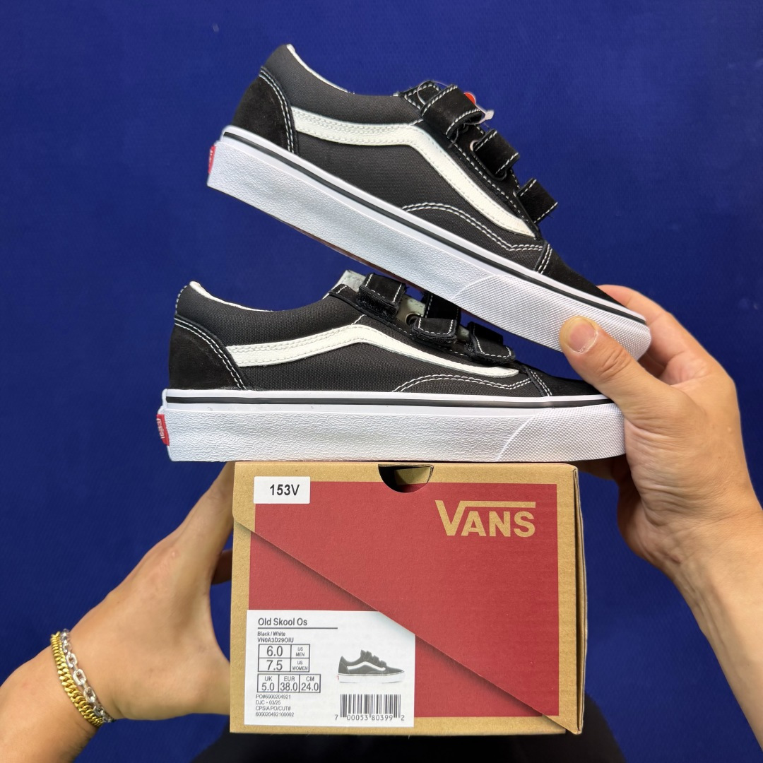 虎扑版！Vans Old Skool 绑带低帮 153V纯原级别外贸订单！万斯经典 硫化帆布板鞋正品海鸥