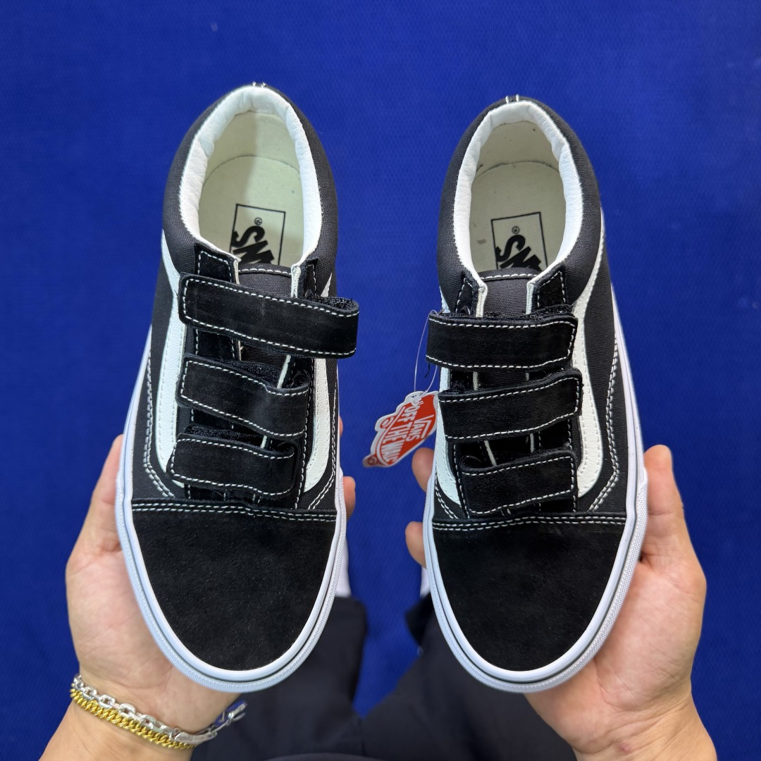 虎扑版！Vans Old Skool 绑带低帮 153V纯原级别外贸订单！万斯经典 硫化帆布板鞋正品海鸥