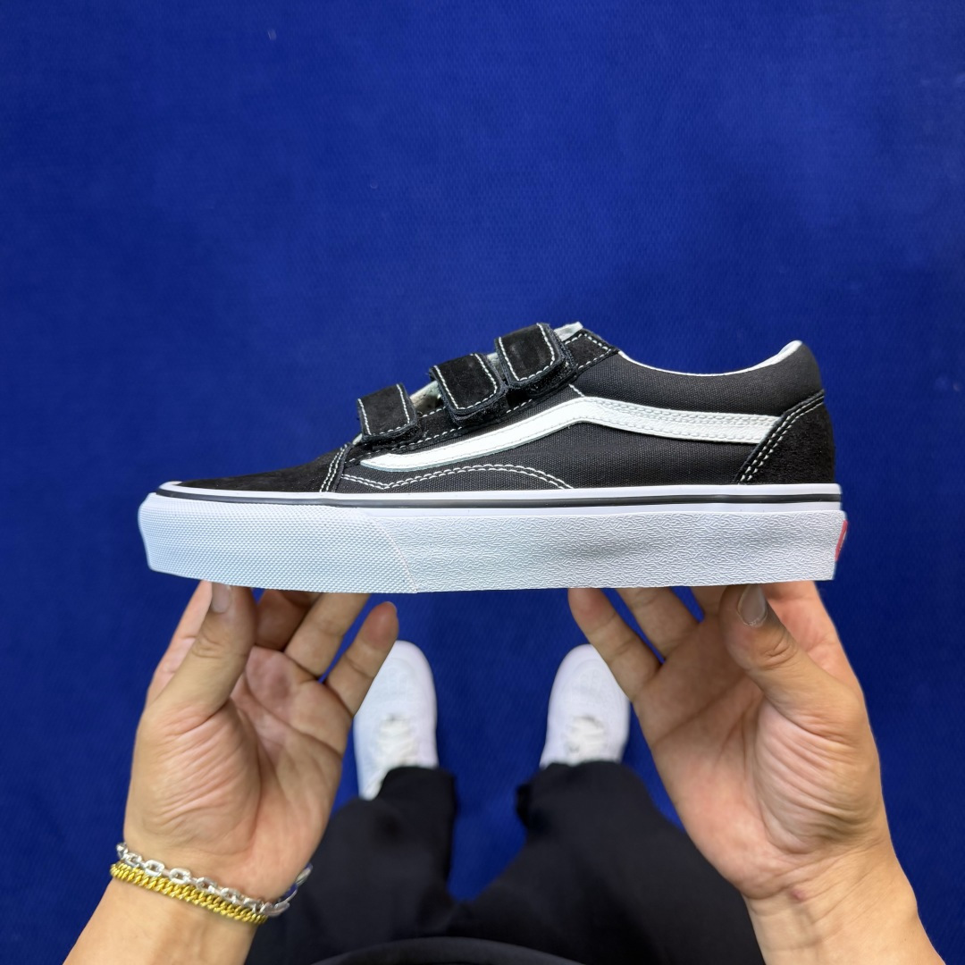 虎扑版！Vans Old Skool 绑带低帮 153V纯原级别外贸订单！万斯经典 硫化帆布板鞋正品海鸥