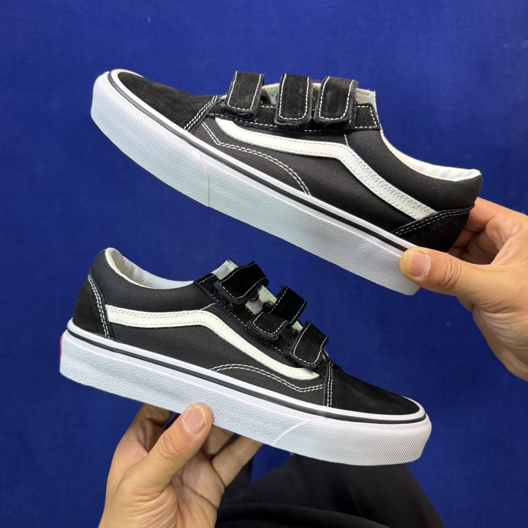 虎扑版！Vans Old Skool 绑带低帮 153V纯原级别外贸订单！万斯经典 硫化帆布板鞋正品海鸥
