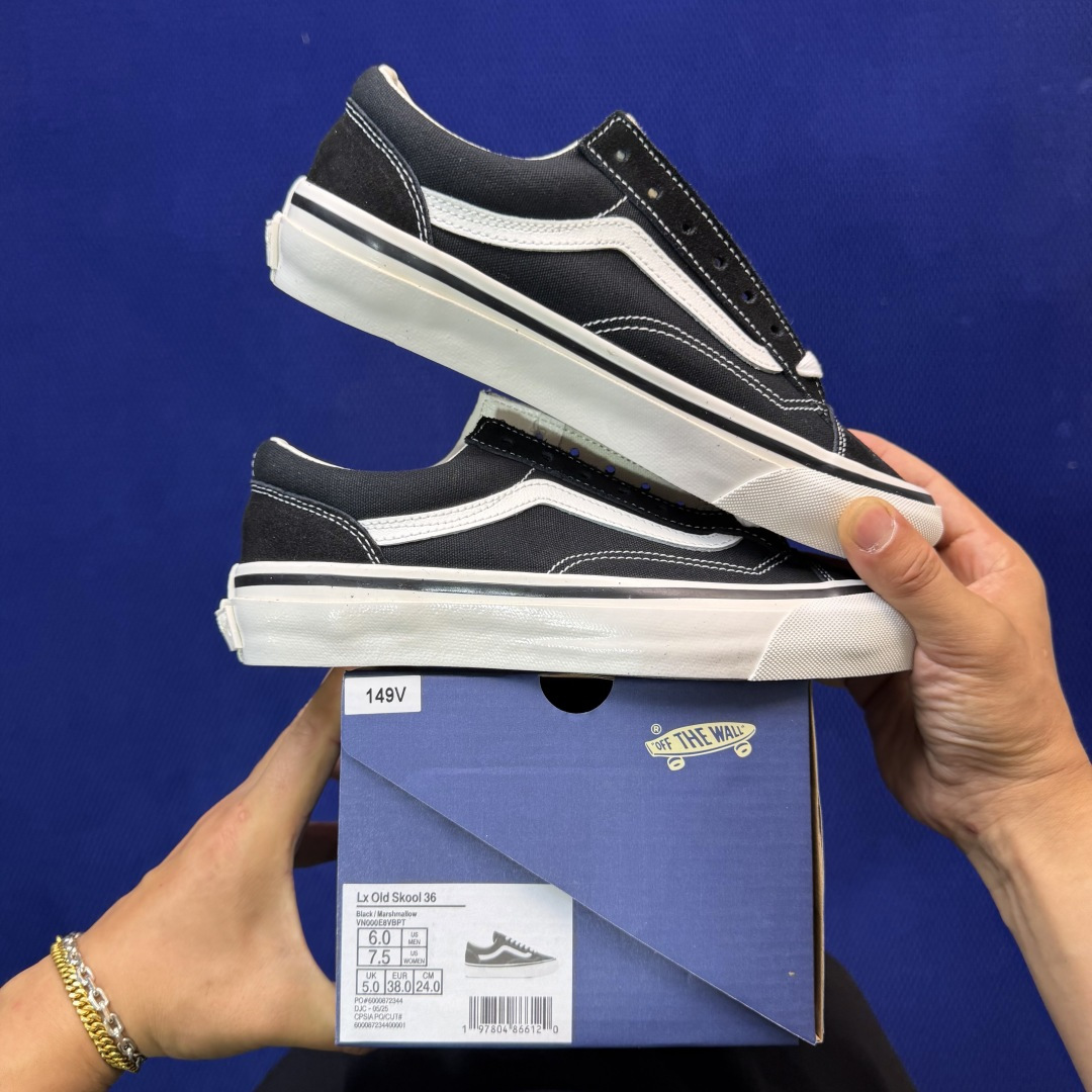 虎扑版！Vans Old Skool 低帮 149V纯原级别外贸订单！万斯经典 硫化帆布板鞋正品海鸥线 