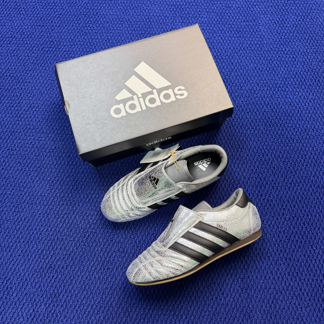 adidas originals Taekwondo 跆拳道训练鞋第6色:JH9664 全包鞋舌黑银尺码