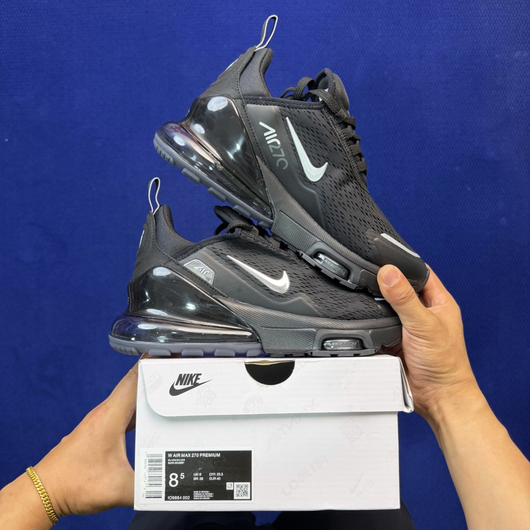 C版 Nike Air Max 270 PRM 最强品质第1色:黑色最强版本出货，又一行业标杆之作！ 2