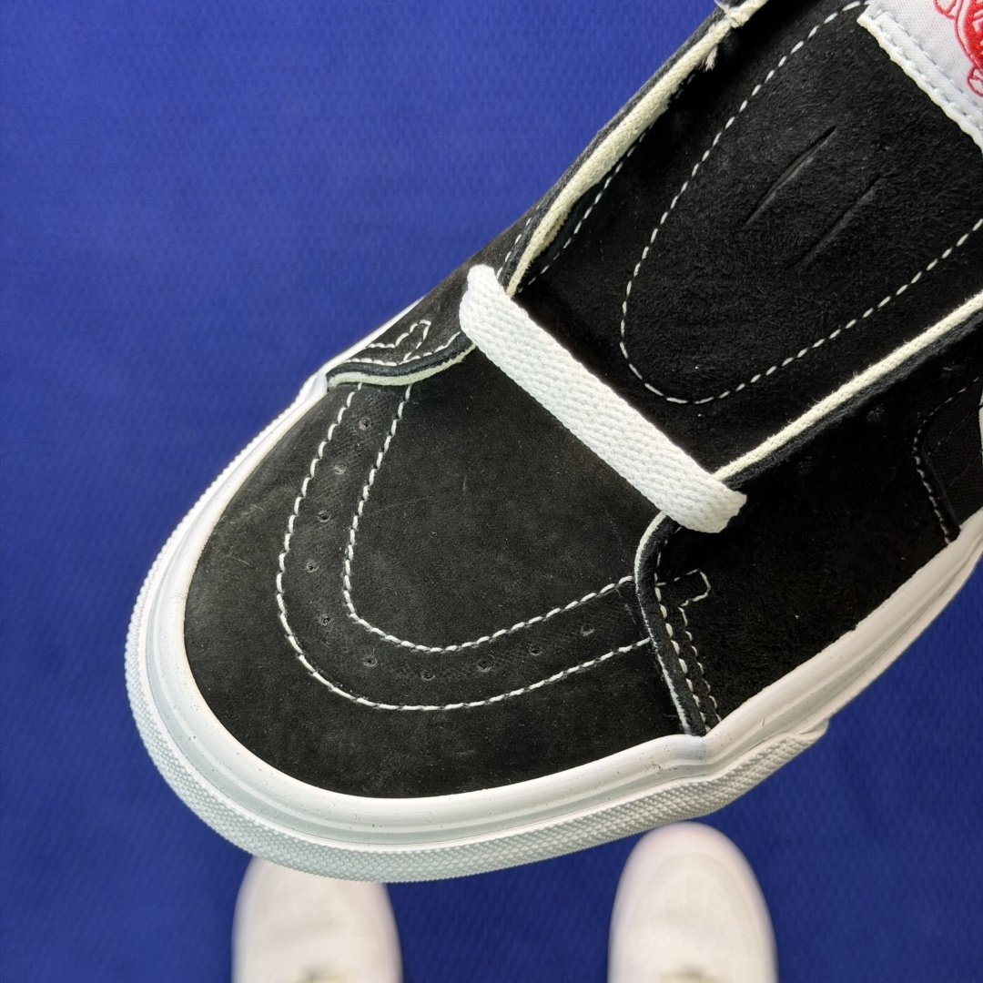 虎扑版！Vans Sk8-Mid 中帮 148V纯原级别外贸订单！万斯经典 硫化帆布板鞋正品海鸥线 鞋头