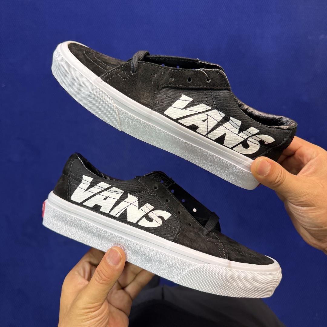 虎扑版！Vans Sk8-Low 低帮 144V纯原级别外贸订单！万斯经典 硫化帆布板鞋正品海鸥线 鞋头