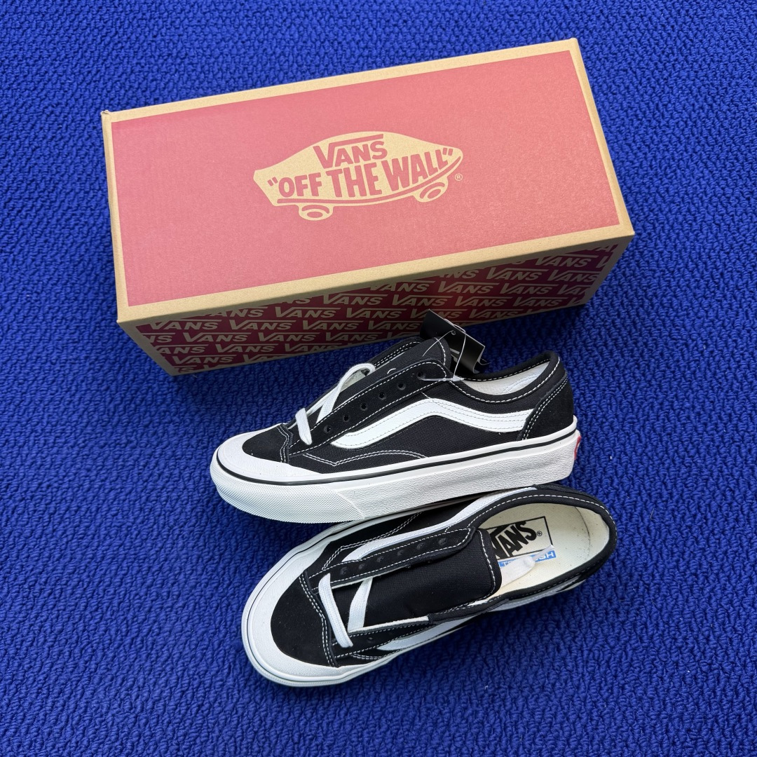 虎扑版！Vans Style 36 低帮 025V纯原级别外贸订单！万斯经典 硫化帆布板鞋正品海鸥线 鞋