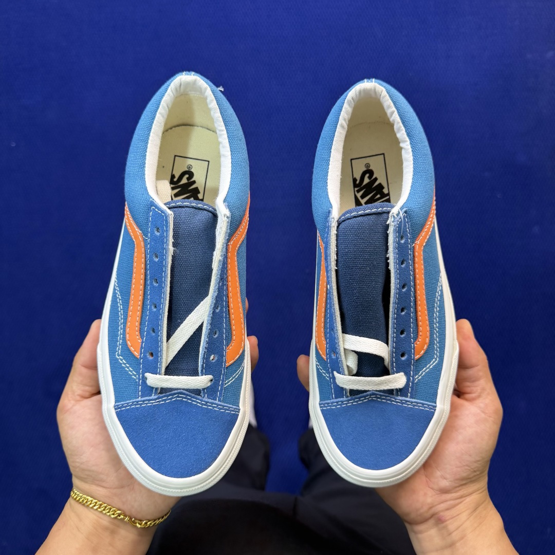 虎扑版！Vans Style 36 低帮 5-08纯原级别外贸订单！万斯经典 硫化帆布板鞋正品海鸥线 鞋