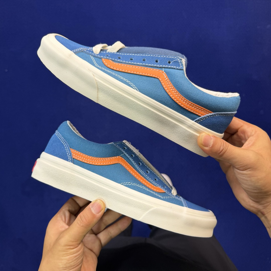 虎扑版！Vans Style 36 低帮 5-08纯原级别外贸订单！万斯经典 硫化帆布板鞋正品海鸥线 鞋