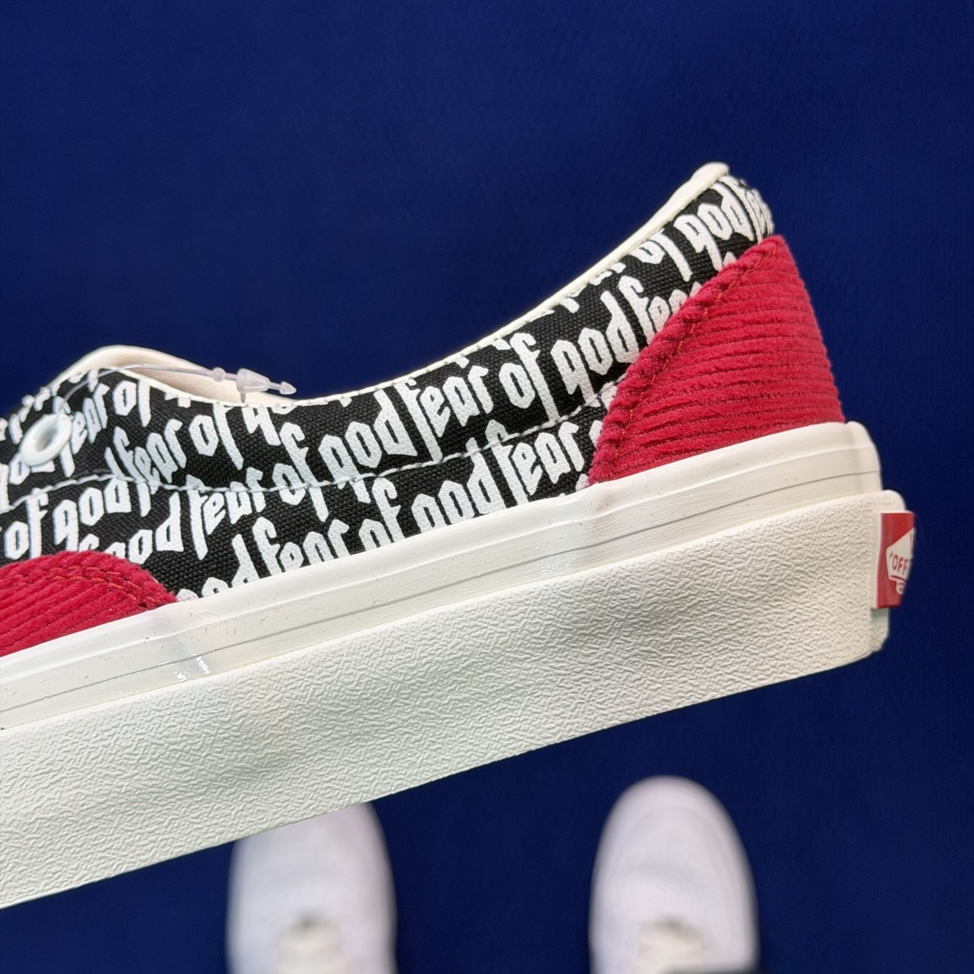 虎扑版！Vans Era 95 Dx 低帮 5-10FOG联名红黑纯原级别外贸订单！万斯经典 硫化帆布板