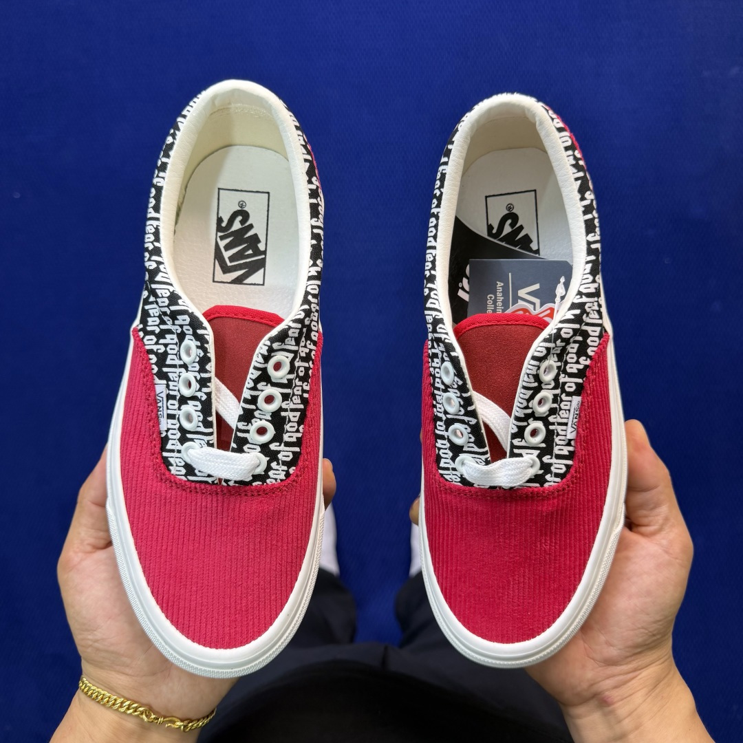 虎扑版！Vans Era 95 Dx 低帮 5-10FOG联名红黑纯原级别外贸订单！万斯经典 硫化帆布板